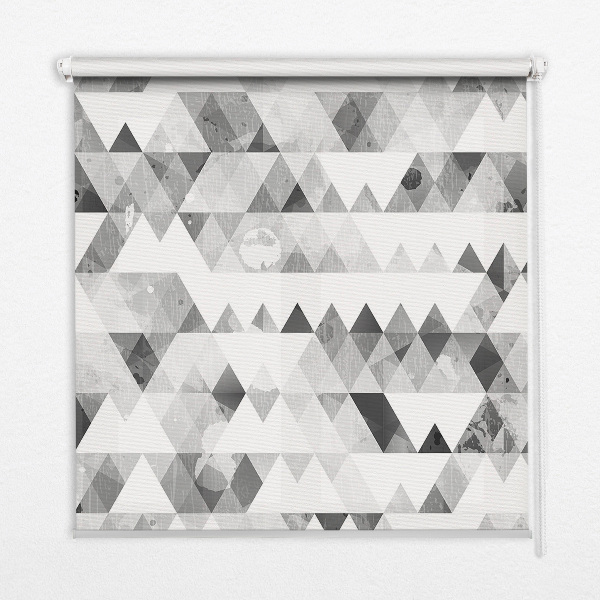 Blackout roller blind Gray triangle pattern