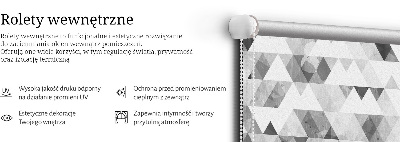 Blackout roller blind Gray triangle pattern