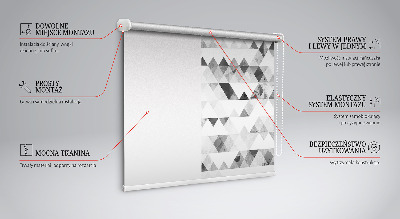 Blackout roller blind Gray triangle pattern