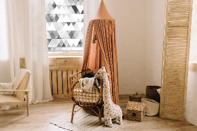 Blackout roller blind Gray triangle pattern