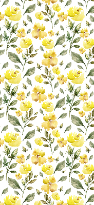 Blackout roller blind Yellow flowers