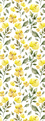Blackout roller blind Yellow flowers