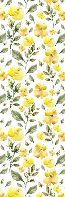 Blackout roller blind Yellow flowers