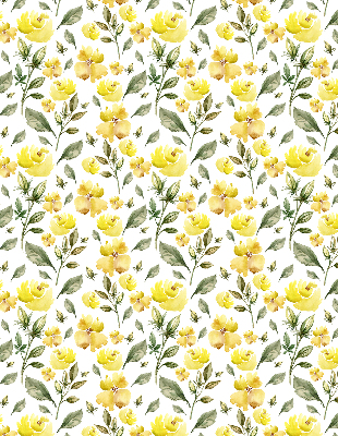 Blackout roller blind Yellow flowers