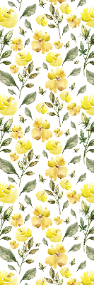Blackout roller blind Yellow flowers