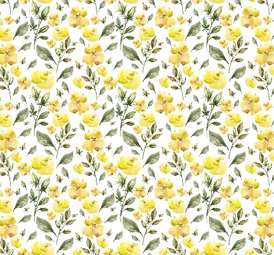 Blackout roller blind Yellow flowers