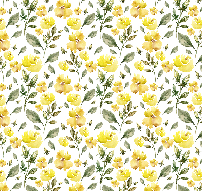 Blackout roller blind Yellow flowers