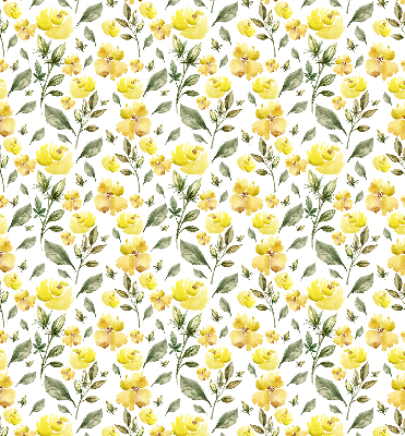 Blackout roller blind Yellow flowers