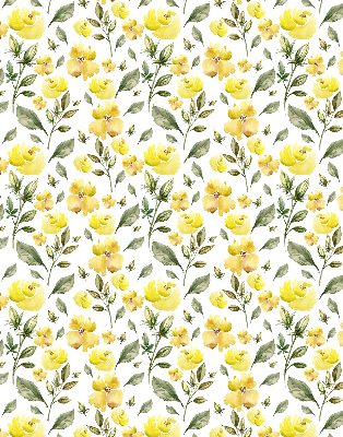 Blackout roller blind Yellow flowers