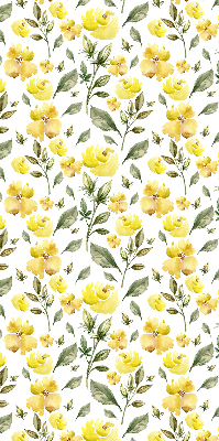 Blackout roller blind Yellow flowers