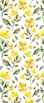 Blackout roller blind Yellow flowers