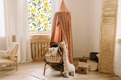 Blackout roller blind Yellow flowers