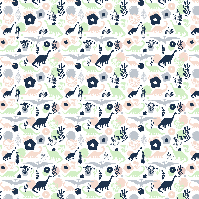 Blackout roller blind for window Colorful dinosaurs