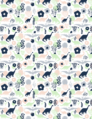 Blackout roller blind for window Colorful dinosaurs