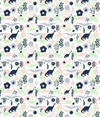 Blackout roller blind for window Colorful dinosaurs