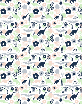 Blackout roller blind for window Colorful dinosaurs