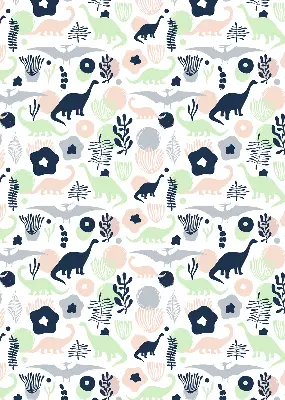 Blackout roller blind for window with a colorful dinosaur pattern