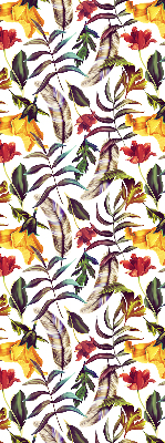 Fabric roller blind for window Colorful flowers
