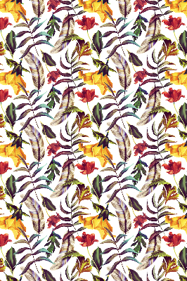 Fabric roller blind for window Colorful flowers