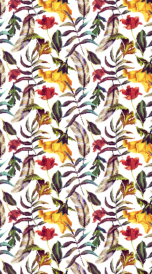 Fabric roller blind for window Colorful flowers