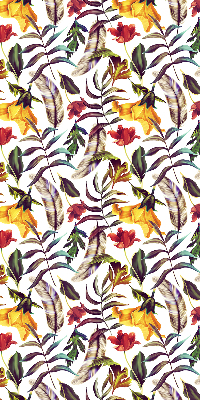 Fabric roller blind for window Colorful flowers