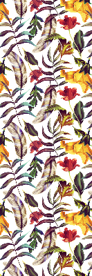 Fabric roller blind for window Colorful flowers