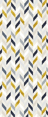 Blackout roller blind in colorful herringbone pattern