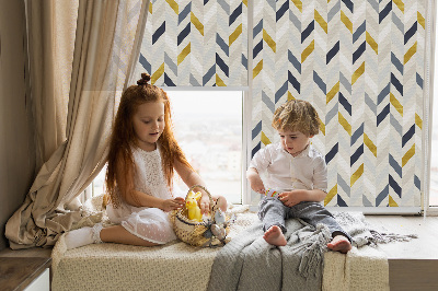 Blackout roller blind Colorful herringbone