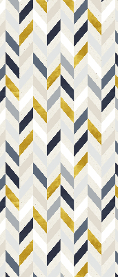 Blackout roller blind in colorful herringbone pattern