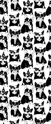 Blackout roller blind for window Drawn dogs