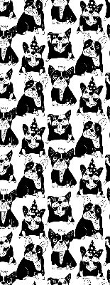 Blackout roller blind for window Drawn dogs