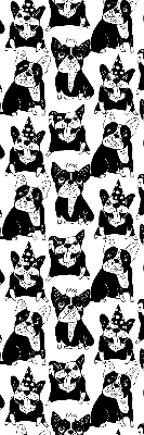Blackout roller blind for window Drawn dogs