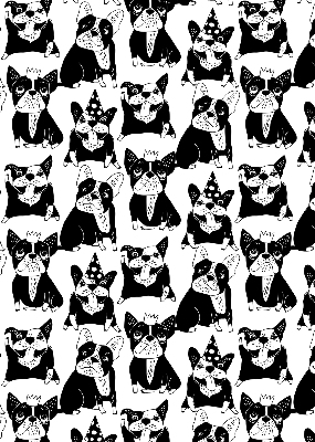 Blackout roller blind for window Drawn dogs