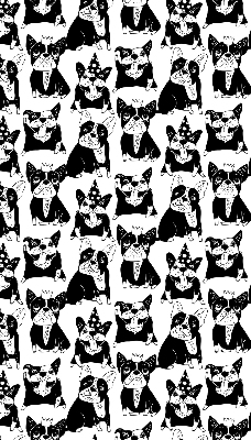 Blackout roller blind for window Drawn dogs