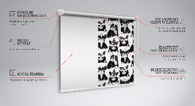 Blackout roller blind for window Drawn dogs