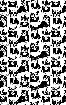 Blackout roller blind for window Drawn dogs