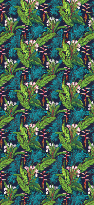 Blackout roller blind Exotic plants