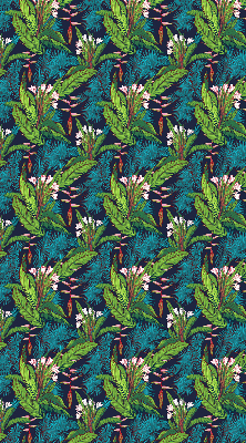 Blackout roller blind Exotic plants