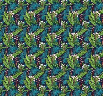 Blackout roller blind Exotic plants