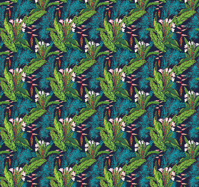 Blackout roller blind Exotic plants