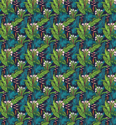 Blackout roller blind Exotic plants
