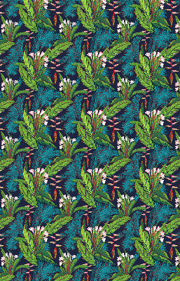 Blackout roller blind Exotic plants
