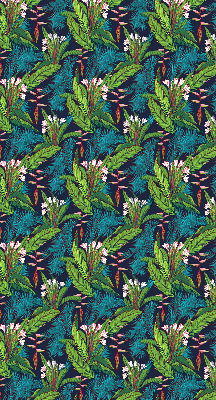 Blackout roller blind Exotic plants