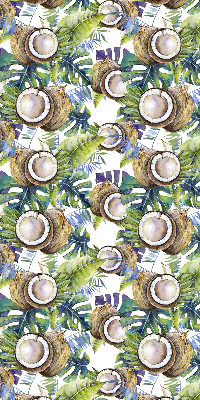 Blackout roller blind for window Coconuts and their leaves