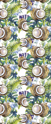 Blackout roller blind for window Coconuts and their leaves