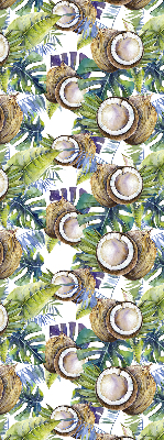 Blackout roller blind for window Coconuts and their leaves