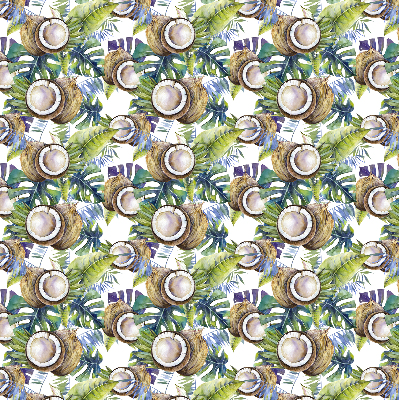 Blackout roller blind for window Coconuts and their leaves