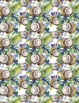 Blackout roller blind for window Coconuts and their leaves