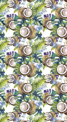 Blackout roller blind for window Coconuts and their leaves