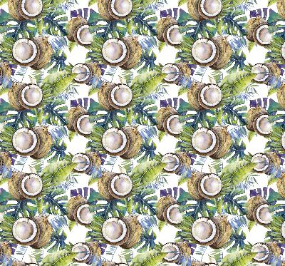 Blackout roller blind for window Coconuts and their leaves